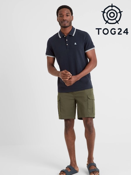 Tog 24 Blue Mens Biston 100% Cotton Polo Shirt (F64442) | £26