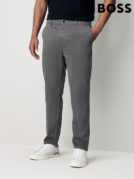 BOSS Grey Regular Fit Trousers (F64458) | £119
