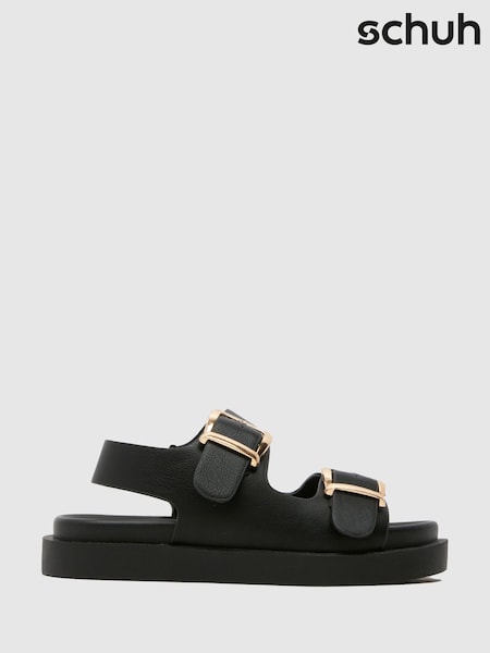 Schuh Tabs Buckle Brown Sandals (F64481) | £32 - £34