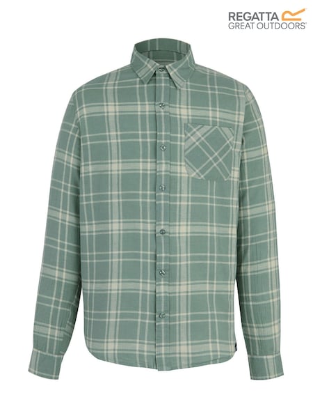 Regatta Green Mens Loran Long Sleeve Shirt (F64835) | £35