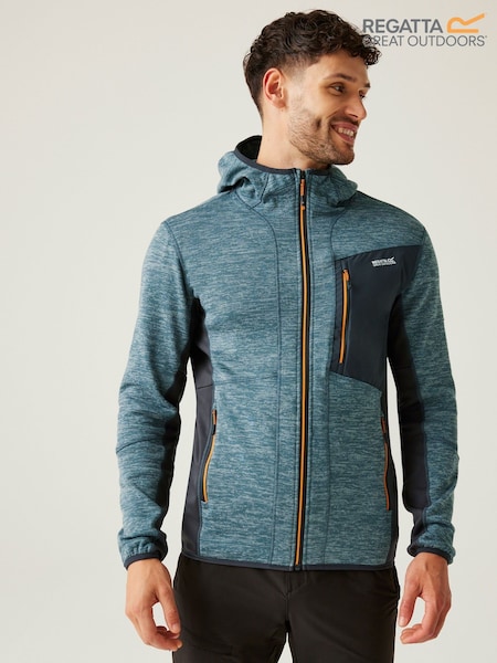 Regatta Blue Chrome Mens Alven Full-Zip Fleece (F64844) | £49