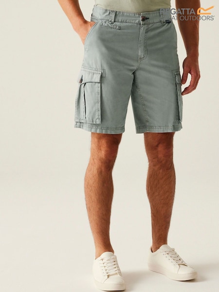 Regatta Grey Mens Shorebay Vintage Look 100% Cotton Cargo II Shorts (F64846) | £42