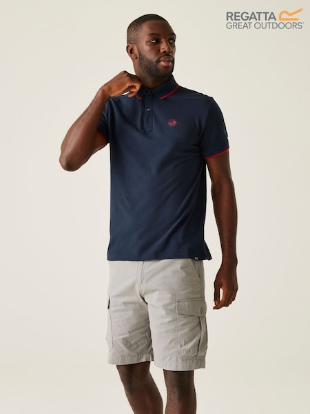 Regatta Blue Mens Tadeo II 100% Cotton Polo Shirt (F64866) | £21