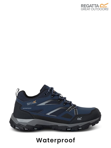 Regatta Blue Mens Holcombe III Low Waterproof Shoes (F64887) | £63