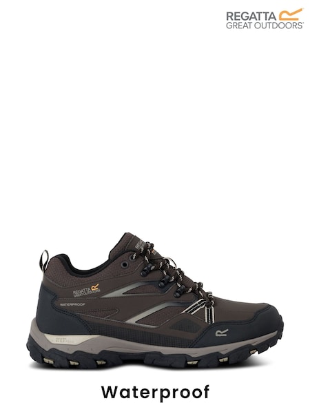 Regatta Brown Mens Holcombe III Low Waterproof Shoes (F64907) | £63