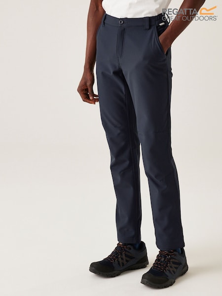 Regatta Blue Mens Fenton Softshell Walking Trousers (F64929) | £35