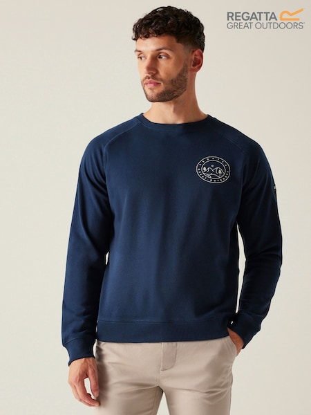 Regatta Blue Mens Nithsdale Crewneck Sweatshirt (F64954) | £35