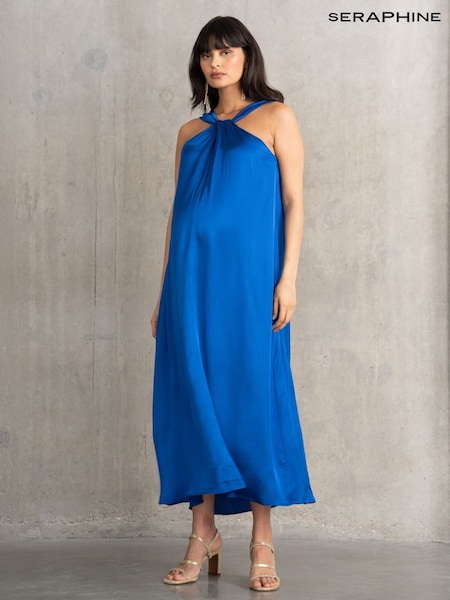 Seraphine Maternity Blue Reversible Dress (F65020) | £99