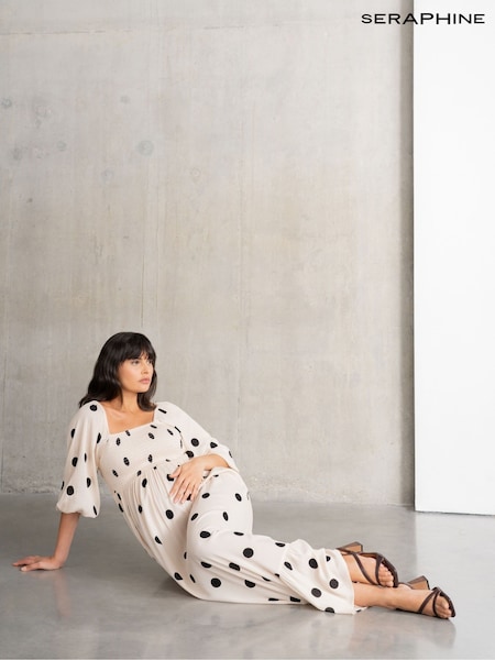 Seraphine Cream Maternity Maxi Dress (F65089) | £75