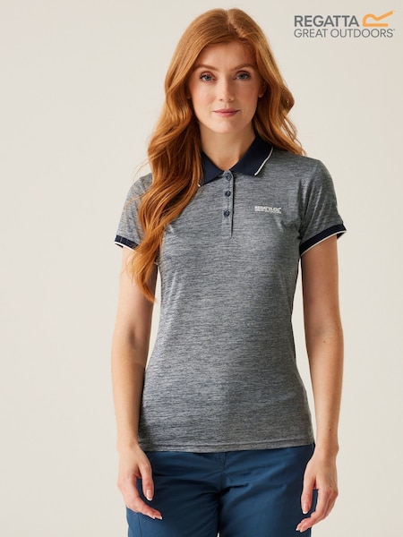 Regatta Blue Womens Remex II Active Polo Shirt (F65119) | £21