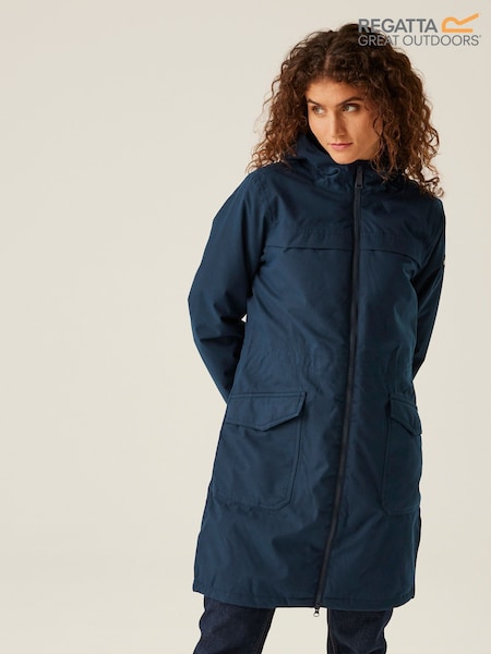 Regatta Blue Womens Romine II Waterproof Parka Jacket (F65162) | £84