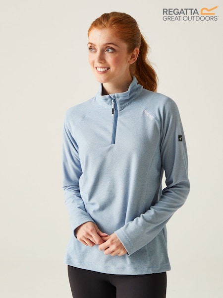 Regatta Blue Womens Montes Lightweight Half Zip Fleece (F65164) | £21