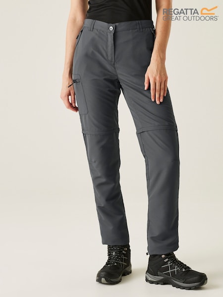 Regatta Grey Womens Chaska Zip Off III Trousers (F65235) | £35
