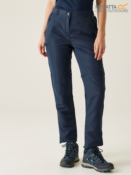 Regatta Blue Womens Chaska Zip Off Trousers III (F65315) | £42