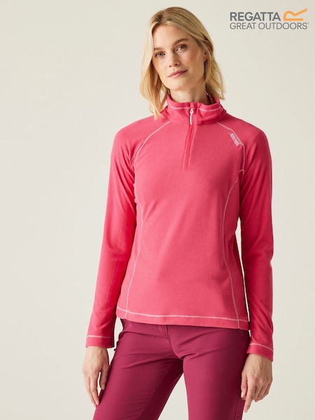 Regatta Pink Womens Montes Lightweight Half Zip Fleece (F65326) | £21