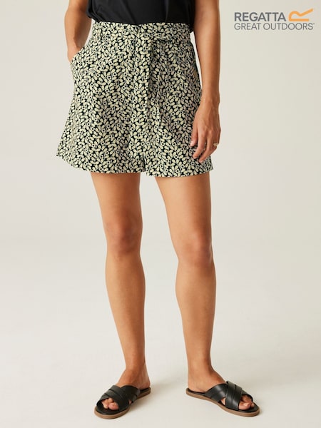 Regatta Black Womens 100% Cotton Orla Summer Shorts II (F65330) | £35