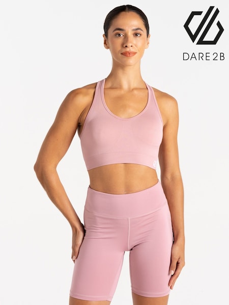 Dare 2b Womens Pink React Sports Bra (F65362) | £21