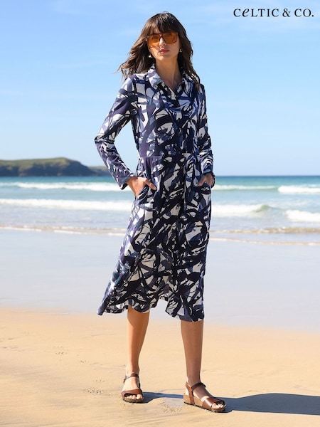 Celtic & Co. Slub 100% Cotton Jersey Shirt Dress (F65475) | £89