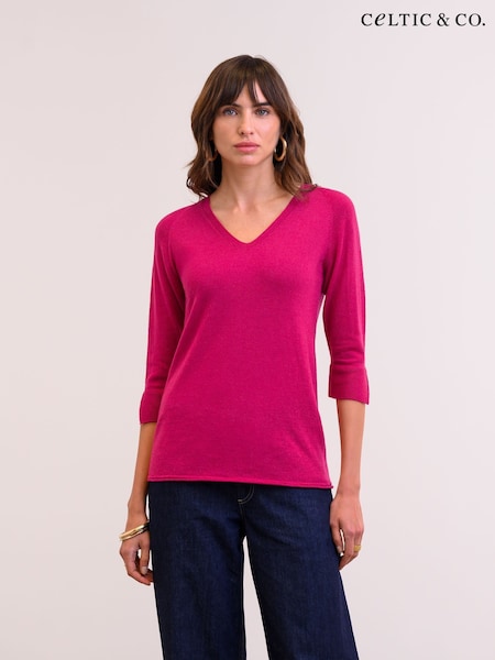 Celtic & Co. Fine Knit Merino V-Neck Jumper (F65500) | £99