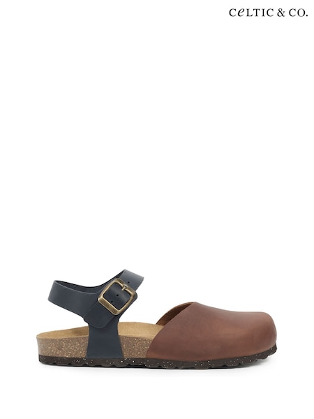 Celtic & Co. Closed Toe Brown Sandals (F65517) | £75
