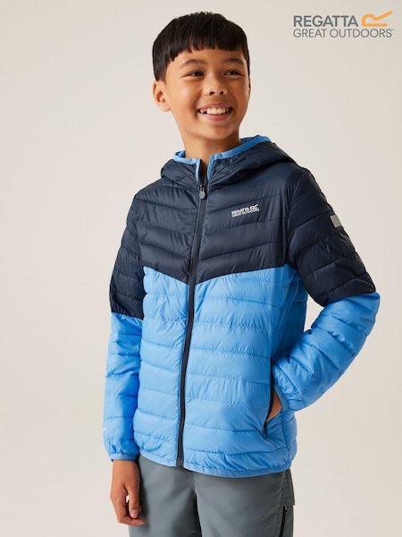Regatta Sky Blue Kids Hooded Hillpack III Padded Jacket (F65687) | £35