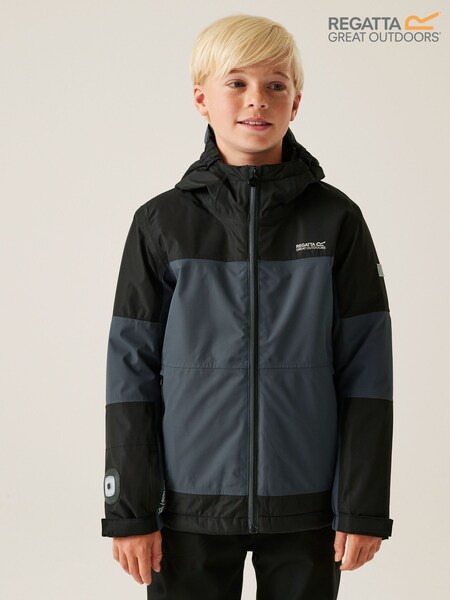 Regatta Grey Kids Beamz IV Waterproof Jacket (F65692) | £49