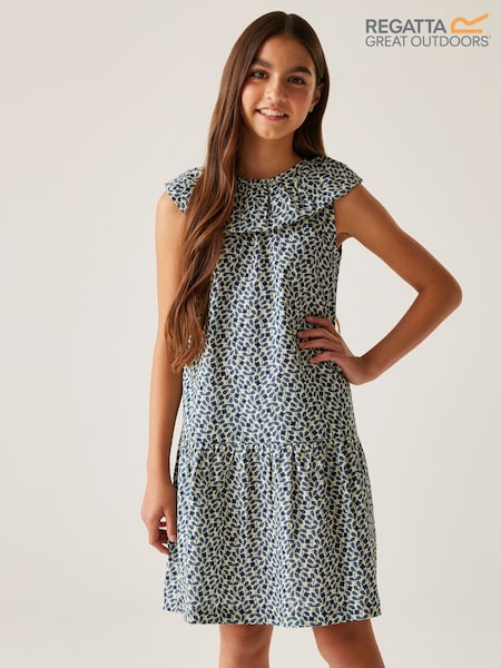 Regatta Blue Girls 100% Cotton Orla Kiely Dress (F65704) | £28