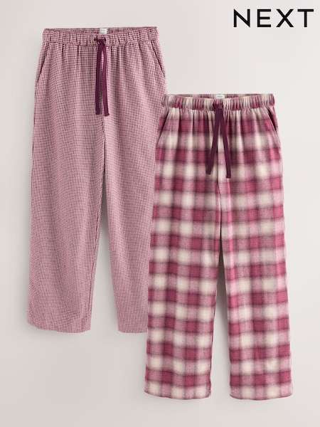 Red Check Cosy Pyjama Bottoms 2 Pack (F65728) | £40