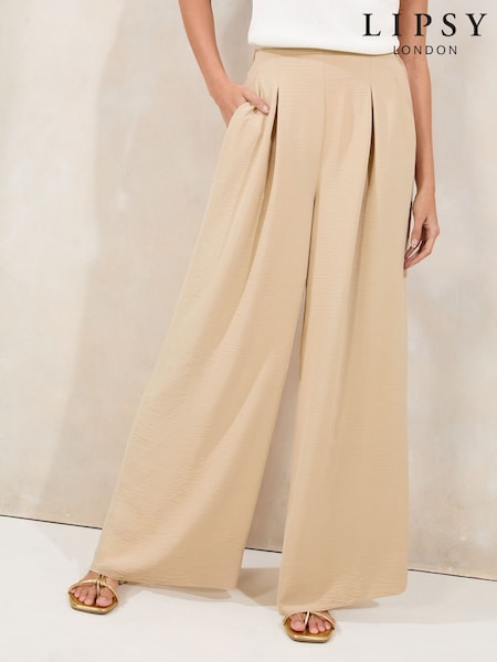 Lipsy Stone High Waisted Wide Leg Trousers (F65845) | £42
