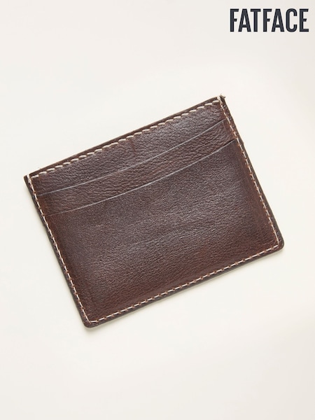 FatFace Chocolate Brown Leather Cardholder (F65865) | £10.50