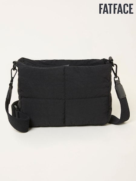 FatFace Black Quilted Nylon Crossbody Bag (F65869) | £0