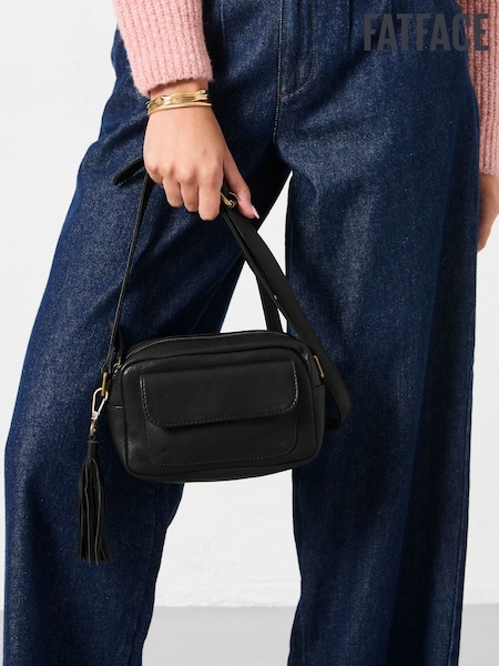 FatFace Vienna Black Tassel Crossbody Bag (F65876) | £65.50