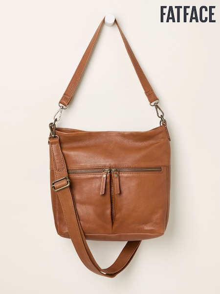 FatFace Bella Tan Brown Zip Detail Bag (F65892) | £79.50