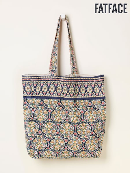 FatFace Chalk White Ornate Paisley Reversible Tote Bag (F65900) | £17.50