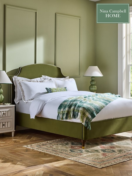 Nina Campbell Dark Green Lowndes Upholstered Bed Bed (F66062) | £550 - £650