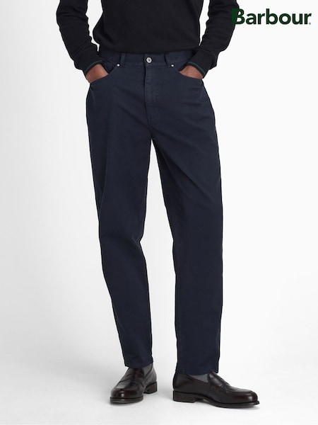 Barbour® Blue Regular Fit Washed Trousers (F66078) | £90