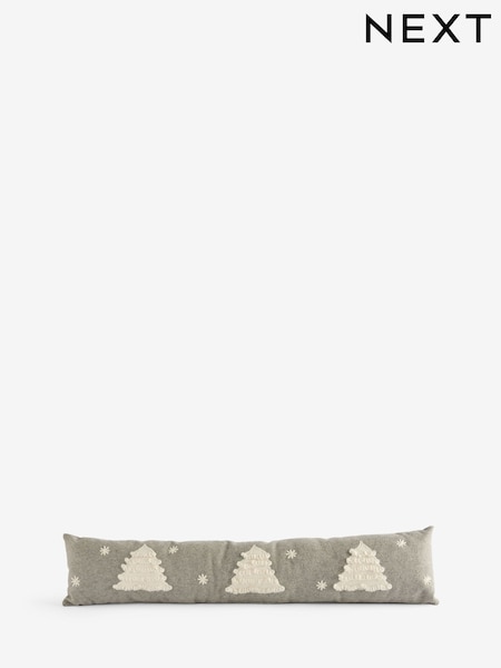 Grey Embroidered Christmas Tree Draught Excluder (F66217) | £22