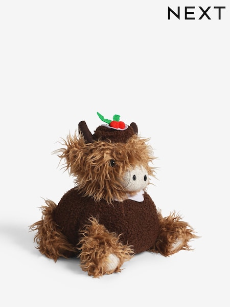 Brown Christmas Pudding Hamish The Highland Cow Doorstop (F66221) | £25