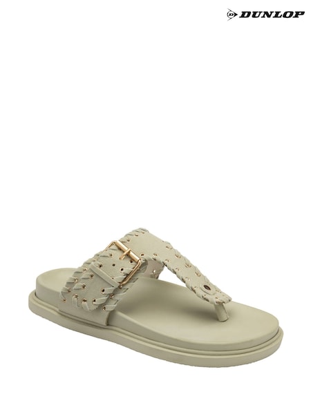 Dunlop Green Toe-Post Footbed Sandals (F66450) | £30