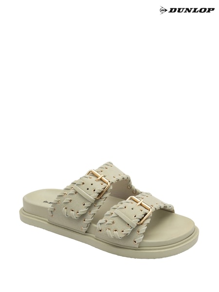 Dunlop Green Twin Strap Buckle Footbed Sandals (F66467) | £30
