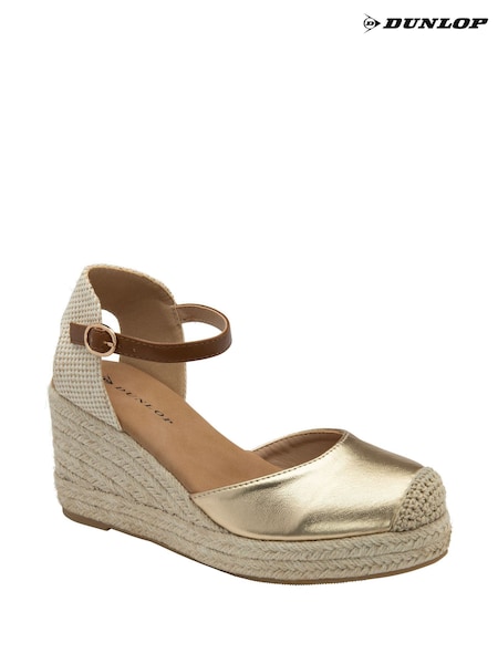 Dunlop Gold Wedge Shoes (F66471) | £30