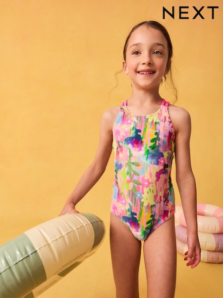 Rainbow Double Strap Swimsuit (3-16yrs) (F66539) | £11 - £16