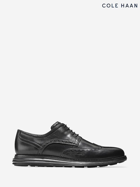 Cole Haan Men Originalgrand Wingtip Oxford Black Shoes (F66565) | £120