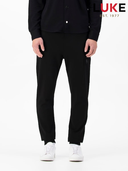 Luke 1977 Rooted Black Joggers (F66600) | £100