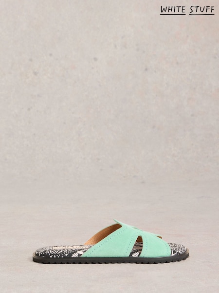 White Stuff Blue Floral Print Flip Flops Sandals (F66666) | £55