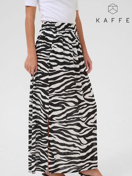Kaffe Kaedita Amber Printed A-Line Black Skirt (F66696) | £50