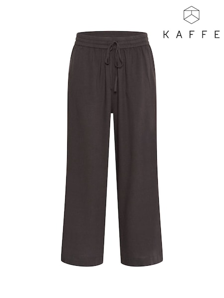Kaffe Grey KAmilia Relaxed Cropped Trousers (F66710) | £50
