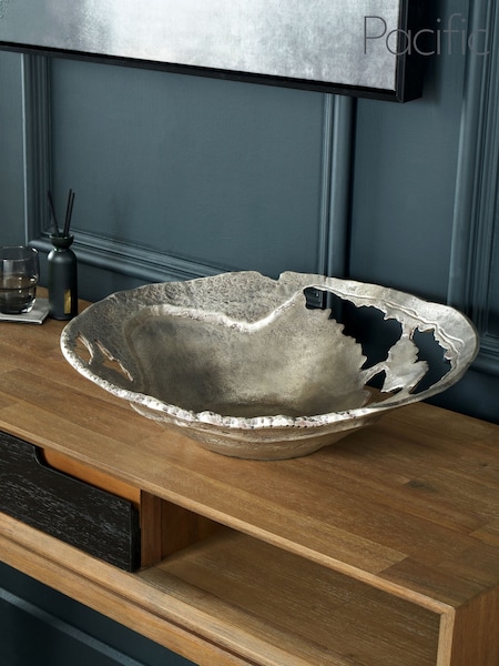 Pacific Lifestyle Silver Cast Metal Decorative Bowl (F66772) | £100