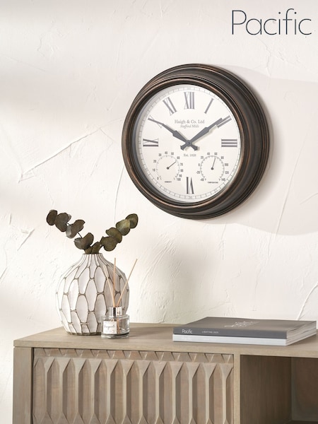 Pacific Lifestyle Antique Bronze Indoor Outdoor Wall Clock (F66787) | £70