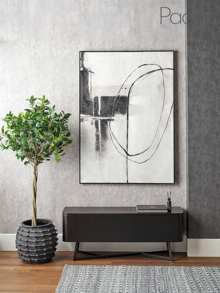 Pacific Lifestyle White Abstract Canvas with Black Frame (F66817) | £230